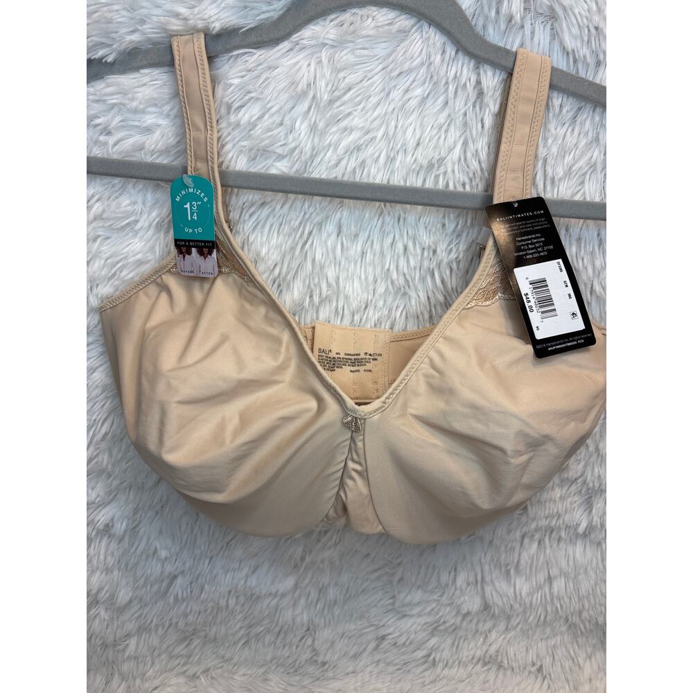Bali Minimizer Underwire Bra Beige 38G NWT